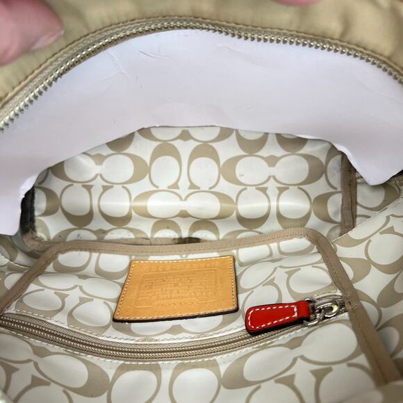 Coach Vintage Hampton Mini Tote. Top Handle Mini Bag Nylon leather. - Picture 7 of 8